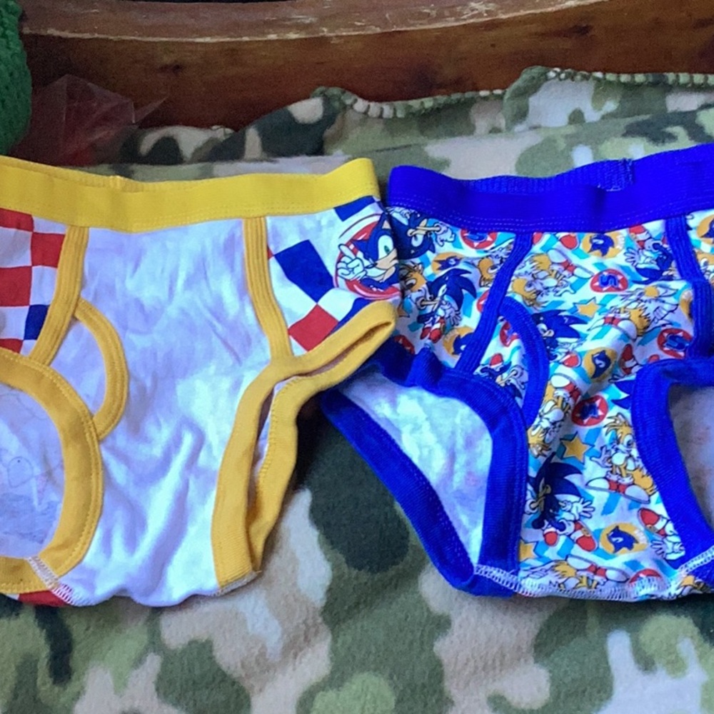 New sonic Kids Cartoon Character Underwear Set - Blue and Yellow